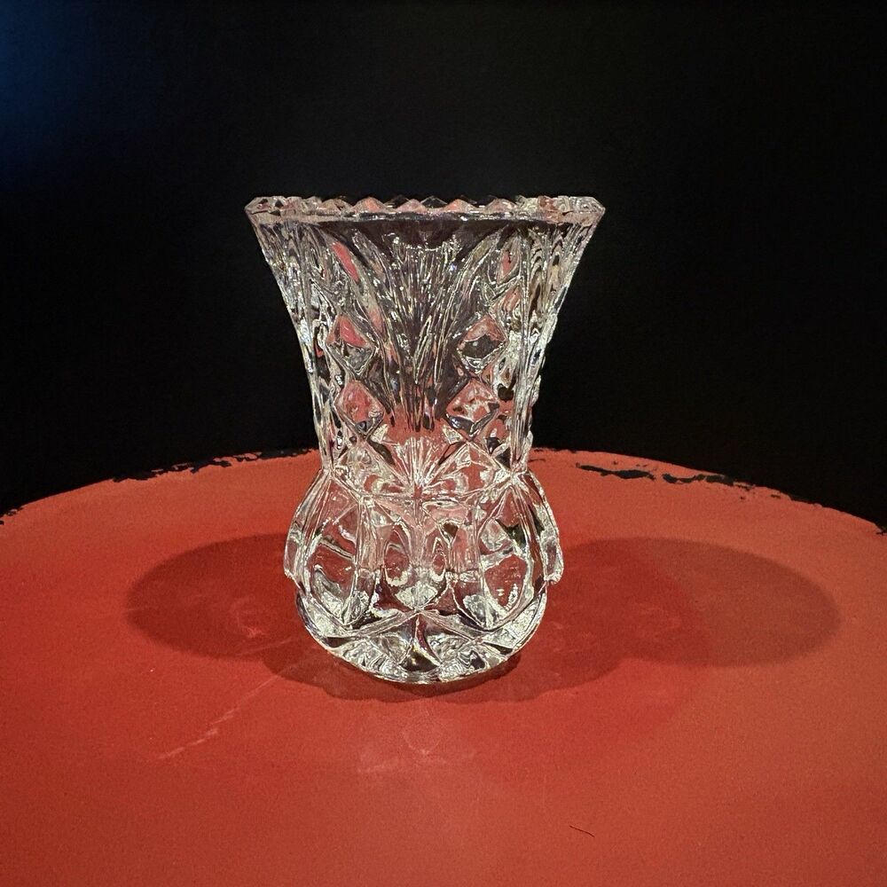 Vintage Zajecar Lead Crystal Bud Vase Yugoslavia Cut Glass 24% PbO